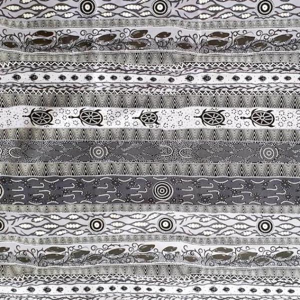 ASH DREAMING IN ONE Aborigines Stoff aus Australien